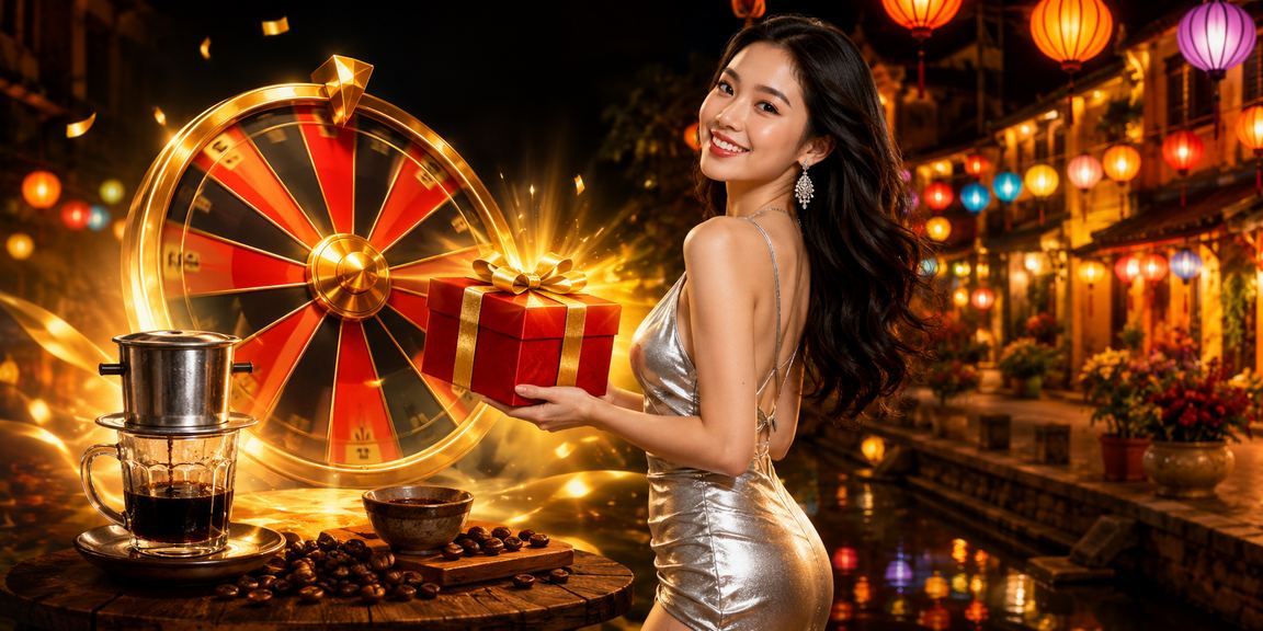 Người chơi tại Hội An thưởng thức roulette trực tuyến bên tách cà phê