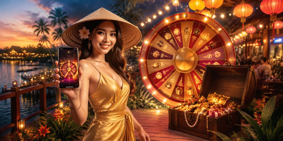 Không khí lễ hội và may mắn tại Phú Quốc, đại diện cho tinh thần giải trí vui vẻ